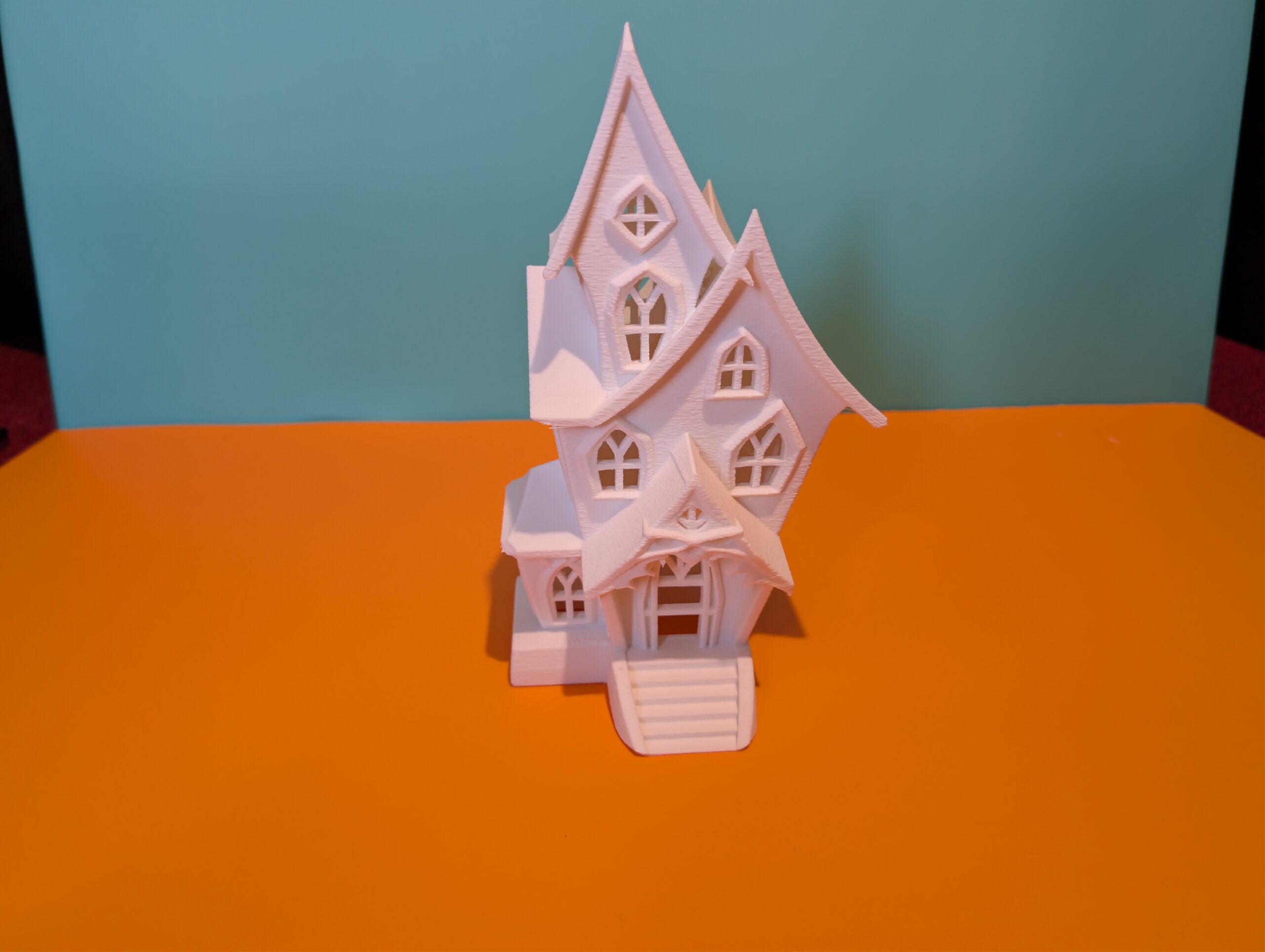 Spooky House Paint Your Own Model – Crooked Paintable Display Piece